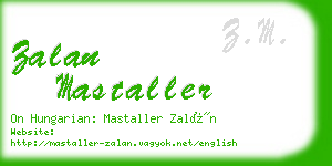 zalan mastaller business card